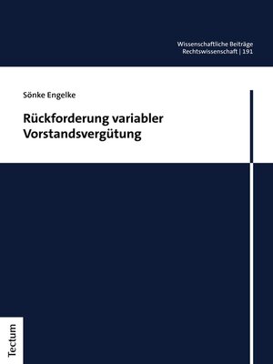 cover image of Rückforderung variabler Vorstandsvergütung